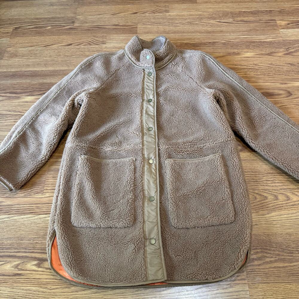 Veronica Beard Sullie Teddy Coat Tan Faux Shearling Sherpa Jacket Women’s L - Picture 11 of 11